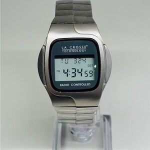 La Crosse Radio Controlled Digital Watch WWVB 37mm New Battery Working